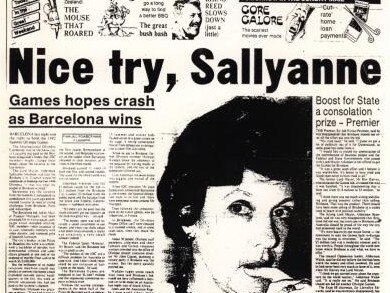 The Courier-Mail’s front page in 1986.