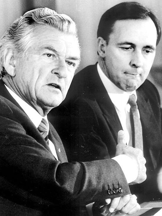 Bob Hawke and Paul Keating