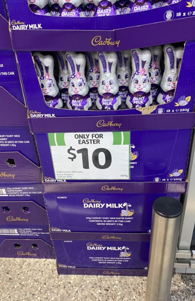 Australians shocked at the price of a Cadbury Easter bunny. Picture: X