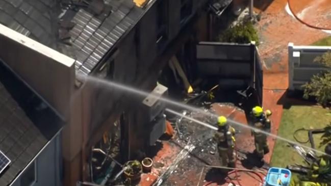 A Melbourne family's home was destroyed by a fire caused by Christmas tree decorations. Picture: Seven.