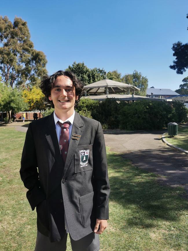 Clarence High School head prefect Flynn Marshall. Source: SUPPLIED.