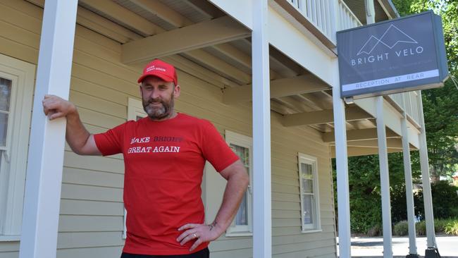 Bounce back: Tim Briggs from Bright Velo is starting a campaign to "Make Bright Great Again". Picture: Kirrily Carberry