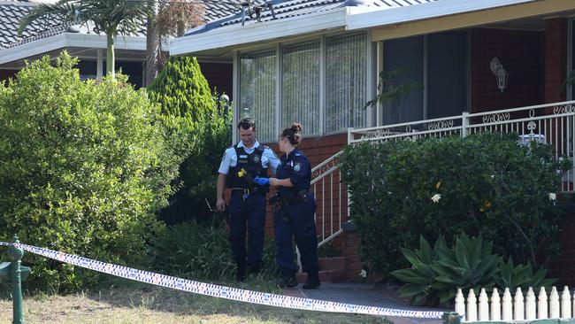 Police investigate after a toddler was pulled unconscious from a backyard swimming pool in Seven Hills this morning.