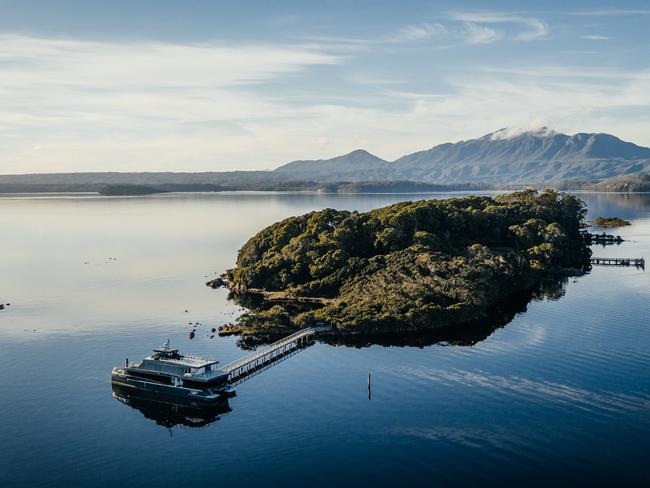 Sarah Island in Macquarie Harbour, near Strahan, Tasmania. Picture: GORDON RIVER CRUISES