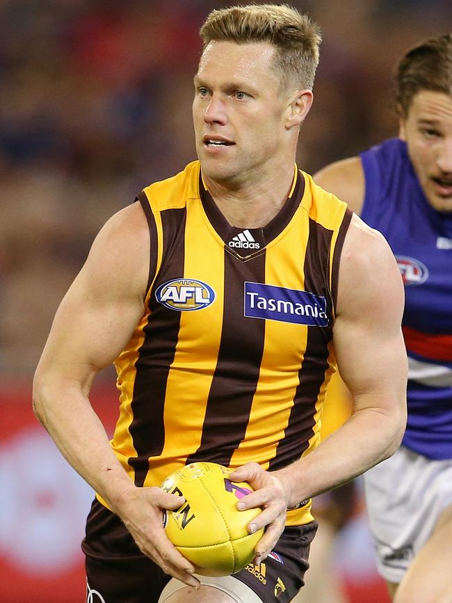 Champion Data predicts Sam Mitchell to finish second. Picture: Michael Klein