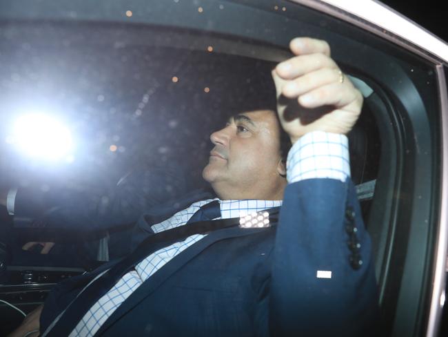 John Barilaro leaving government offices late Thursday night. Picture: Christian Gilles