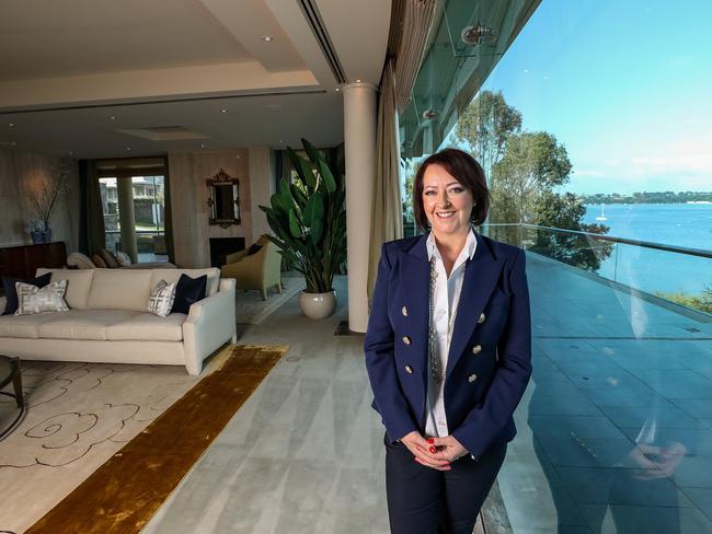 25/09/2019Jodie Fewster at her childhood home, daughter of late businessman Alan Bond's is taking to market the families former Perth mansion in Dalkeith.pic Colin Murty