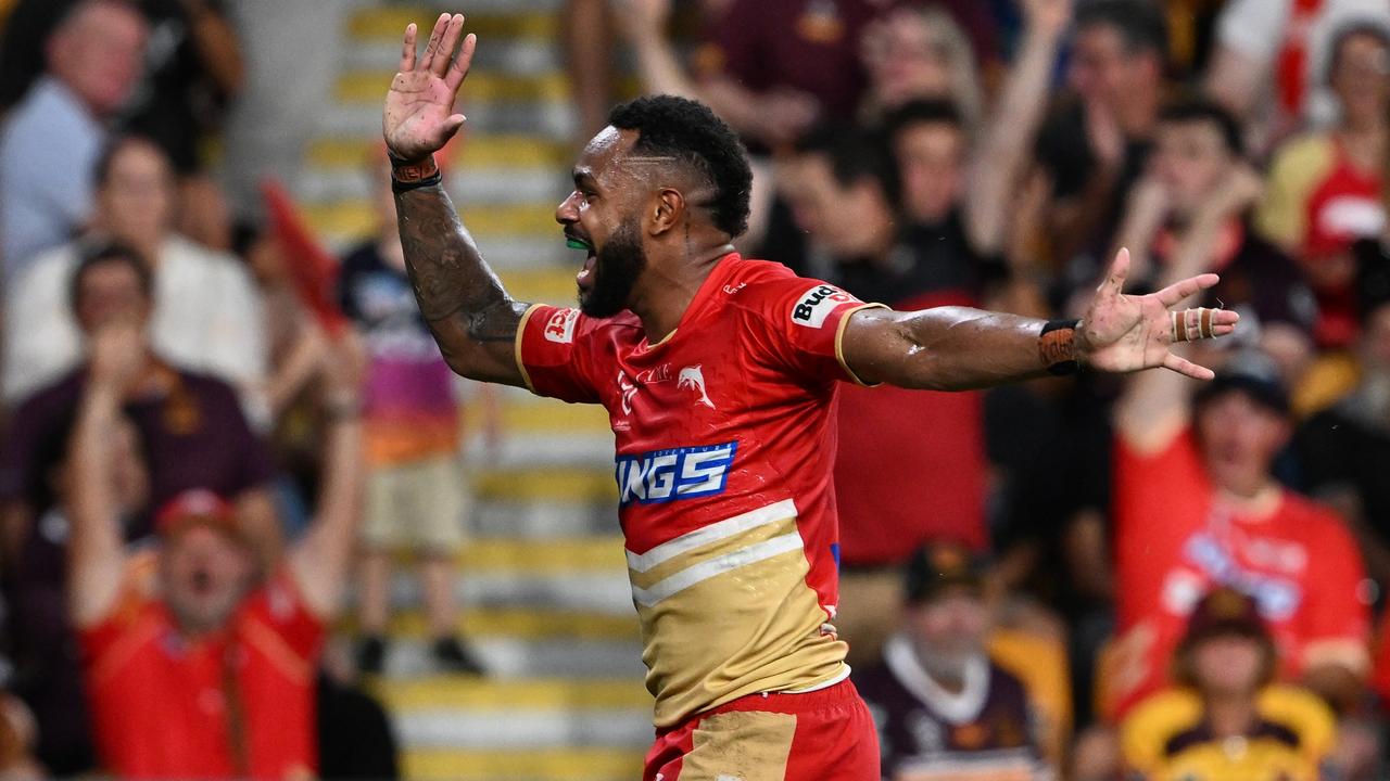 Hamiso Tabuai-Fidow is the NRL’s equal top tryscorer. Picture: Getty Images