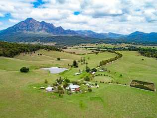 STUNNING VIEW: Mount Barney is at the back door of Lillydale Farm Stay.