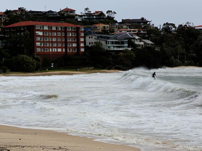 Waves crashing into the beach at Balmoral. Picture: Annika Enderborg