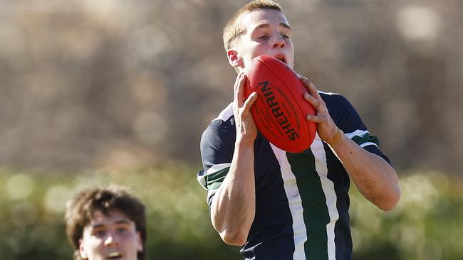 Sam Lalor in action for St Patrick's College in the Herald Sun Shield final.