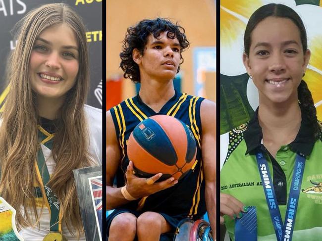 Lauren Winter, Weston Tedcastle and Macey Sheridan are some of the Northern Territory's top young athletes.