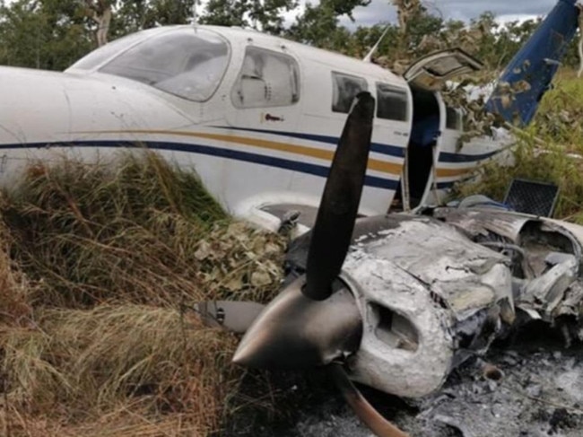 The crash scene just outside Port Moresby in Papua New Guinea. Photo: Deni ToKunai via Royal Papua New Guinea Constabulary