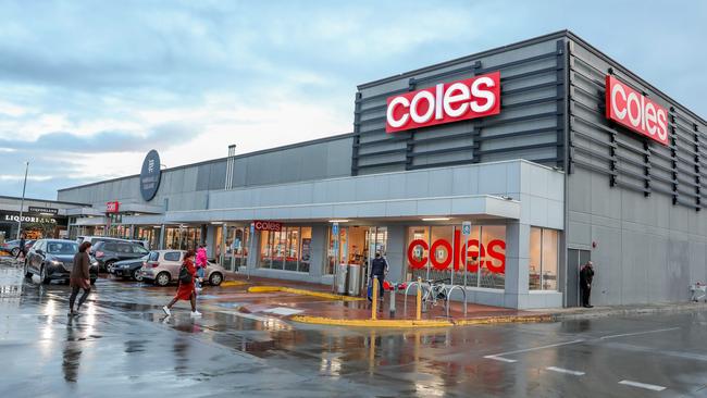 Yarraville Coles supermarket was listed as Victoria’s first new exposure site in four days. Picture: Tim Carrafa