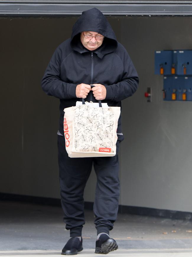 Brett Andrew Button pictured walking out of Cessnock police station after being granted bail. Picture: NCA NewsWire/Damian Shaw