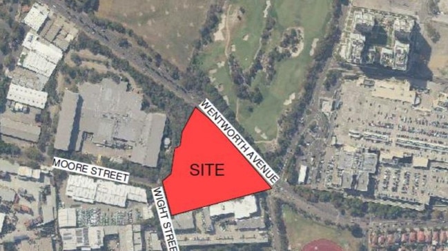 The site is located near Westfield Eastgardens. Carpark on top of the Westfield mall visible to the right.