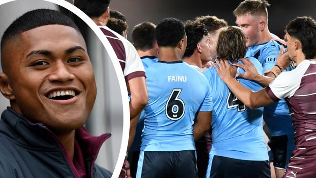 Samuela Fainu was involved in a heated altercation with Queensland players just hours after last week’s State of Origin under-19s game.