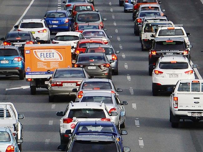 Daily traffic congestion at the M1 Gateway and Pacific Motorway interchange at Eight Mile Plains.