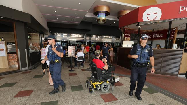 Police at Harbour Town. Picture: Mike Batterham.