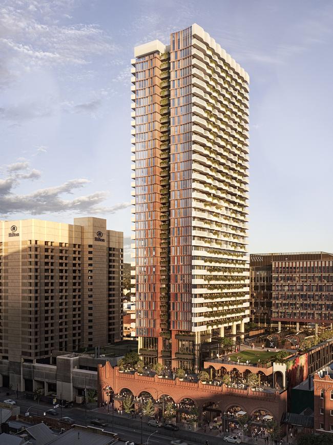 Concept of the Market Square development, under construction.