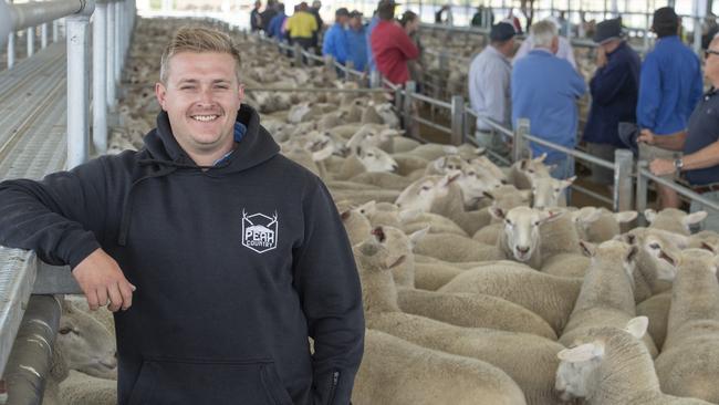 LIVESTOCK: Ballarat First Cross Ewe SaleBallarat first-cross ewe sale, about 20,000 on offer. Thank youPICTURED: Jake Seers selling 450? from GlengowerPicture: Zoe Phillips