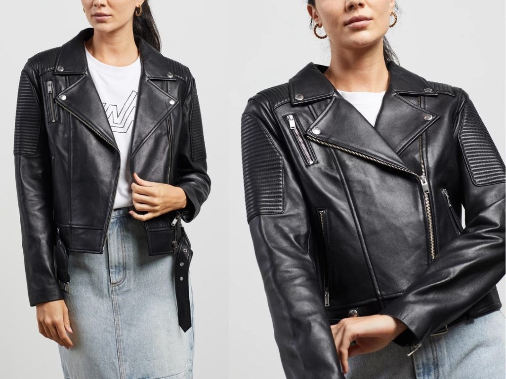 Treat yourself to a designer leather jacket.