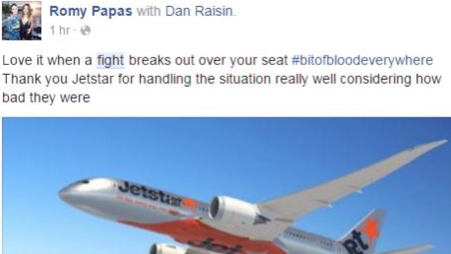 This clearly shaken passenger took to Facebook after the incident.