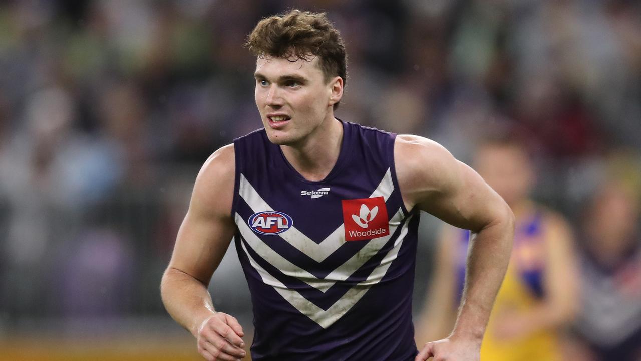 Fremantle’s Blake Acres could depart the club this trade period. Picture: Will Russell