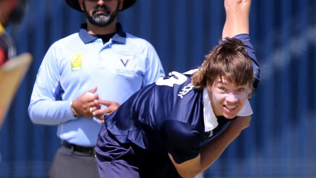 Premier cricket: Geelong v Richmond. Josh Garner. Picture: Mike Dugdale