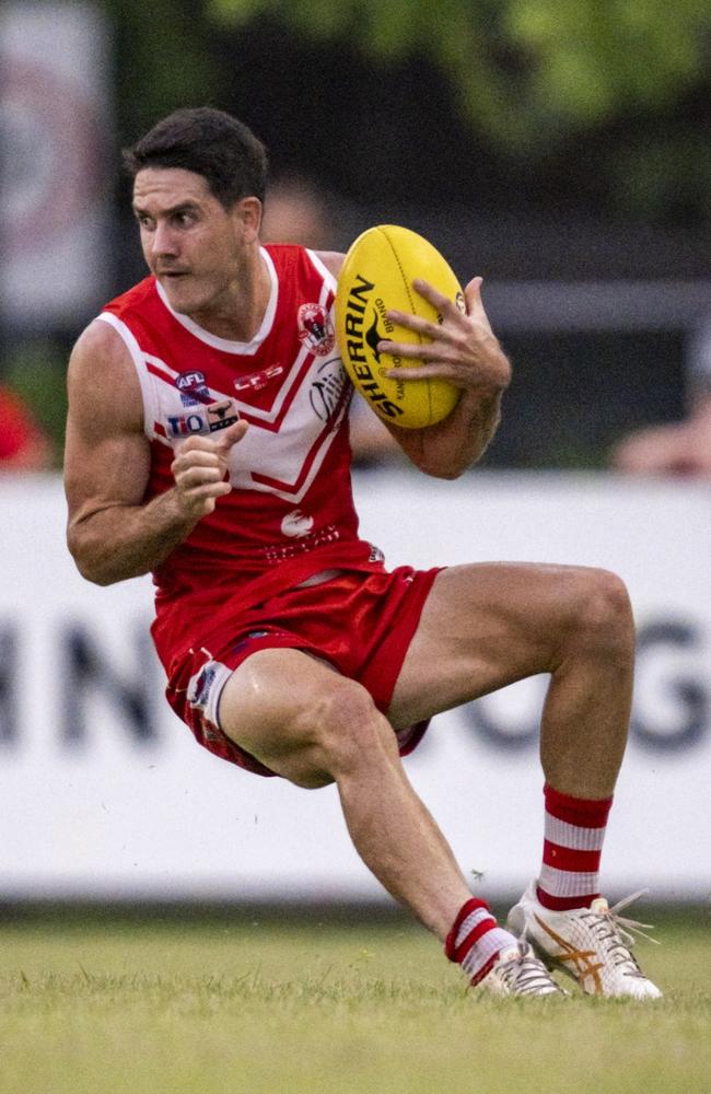 Brodie Carroll had a big game for Waratah against Nightcliff in Round 18 of the 2023-24 NTFL season. Picture: Patch Clapp / AFLNT Media