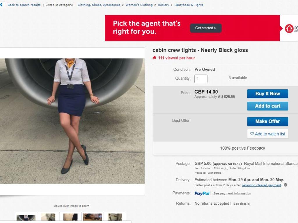 Air stewardess' are selling their tights for upwards of $600 on