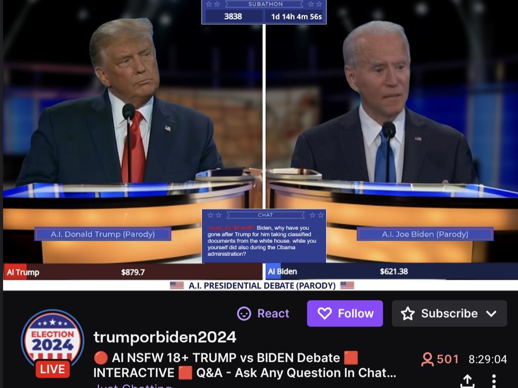 Donald Trump and Joe Biden live debate takes AI to new scary level