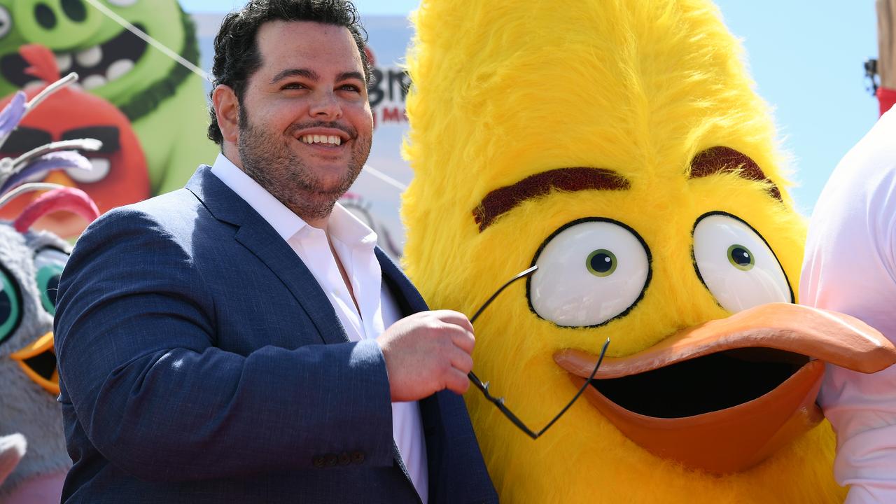 Josh Gad with the character Chuck, which he voices. Picture: Gareth Cattermole/Getty Images