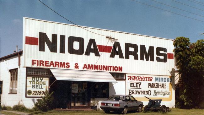 The NIOA arms and ammunition store in Gladstone after they branched out from their beginnings in a service station on Toolooa Street.