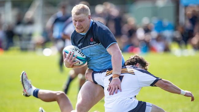 Jamie Clark playing for the NSW Waratah's Gen Blues in the U19 rugby championships. Pic: Julian Andrews