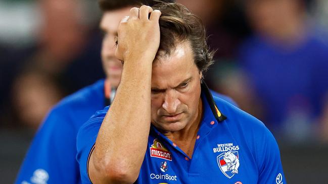 The pressure was on Luke Beveridge leading into Thursday night’s game. Picture: Getty Images