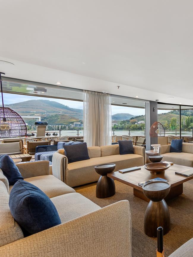 Main lounge on APT's MS Estrela on the Douro, Portugal.