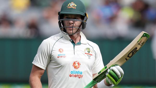 Tim Paine walks off the MCG after being dismissed. Picture: Michael Klein