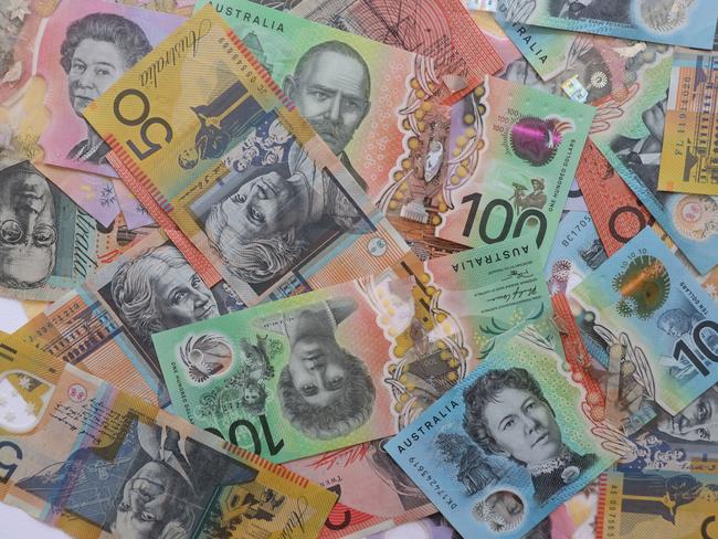 AUSTRALIA - NewsWire Photos - General view editorial generic stock photo of Australian cash money currency. Picture: NCA NewsWire / Nicholas Eagar