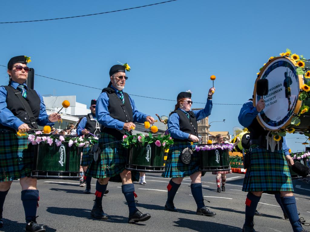 Toowoomba Caledonian Pipe Band.Carnival of Flowers, Grand Central Grand Floral ParadeSaturday September 16, 2023