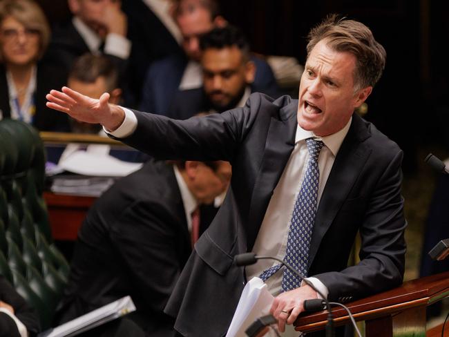SYDNEY, AUSTRALIA - NewsWire Photos, March 18, 2025. Premier Chris Minns during NSW Parliament question time. Picture: NewsWire / Max Mason-Hubers