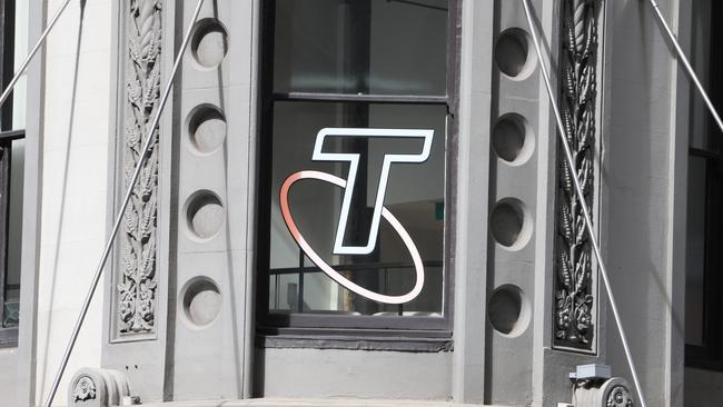 SYDNEY, AUSTRALIA - NewsWire Photos MAY 4, 2024: Telstra signage on George Street in the Sydney CBD. Federal budget stock images.Picture: NCA NewsWire / Damian Shaw