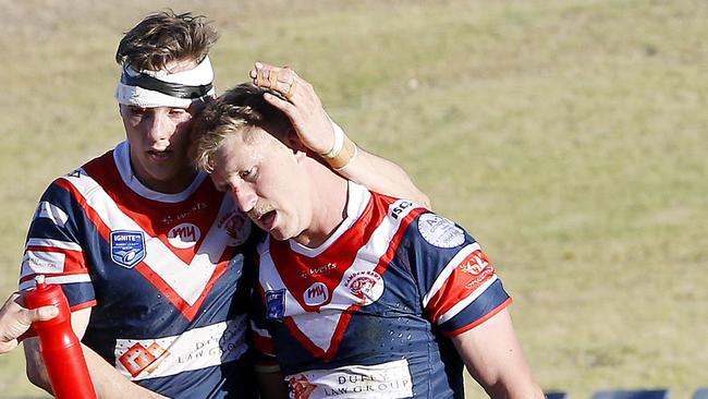 (L-R) Camden’s Jack Miller and Steele Brown. Picture: John Appleyard