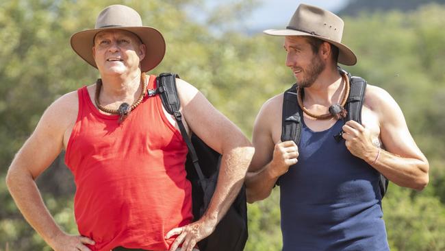 Billy Brownless and Dale Thomas in the South African jungle. Picture: Supplied