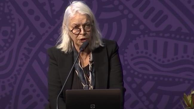 Professor Marcia Langton speaking at a NAIDOC Week event on July 7. Picture: Supplied.