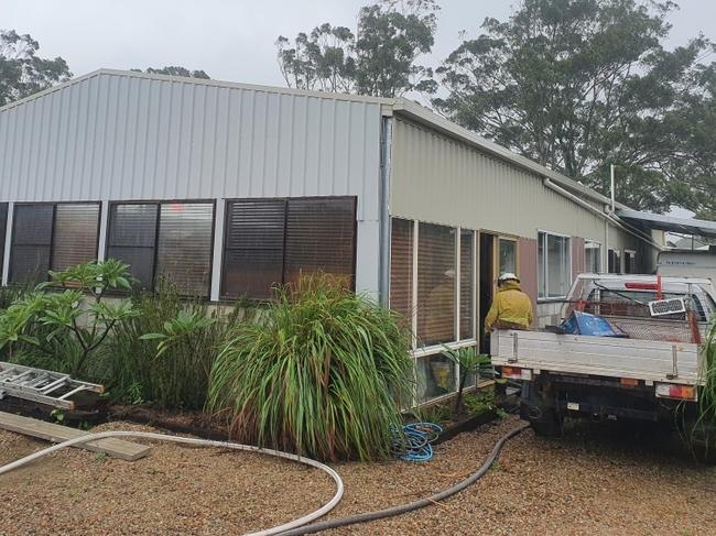 FLAT FIRE: Four crews from RFS Tweed Coast and Cudgen brigades successfully contained a fre at a property at  Reserve Creek Road, Cudgera Creek on Tuesday March 23, 2021.