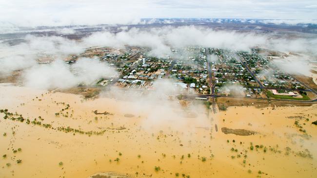 The town of Winton has seen huge amounts of flooding. Picture: Winton Shire Council