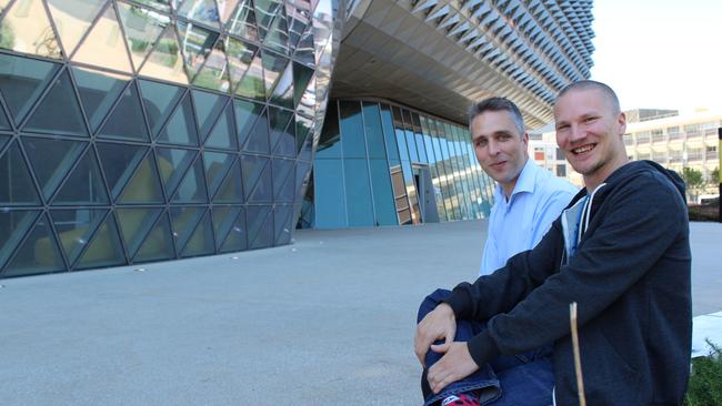 SAHMRI researchers Tim Sargeant and Ville Makinen.