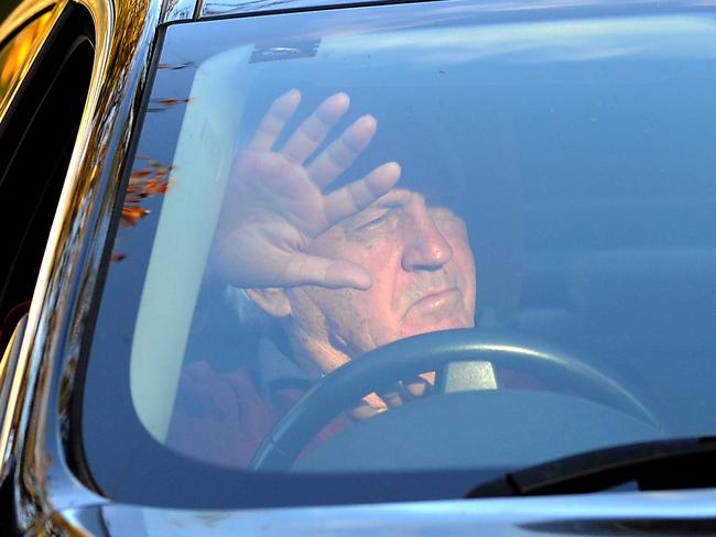 Kimberley College principal Paul Thomson outside his home on Monday. Picture: John Gass/AAP