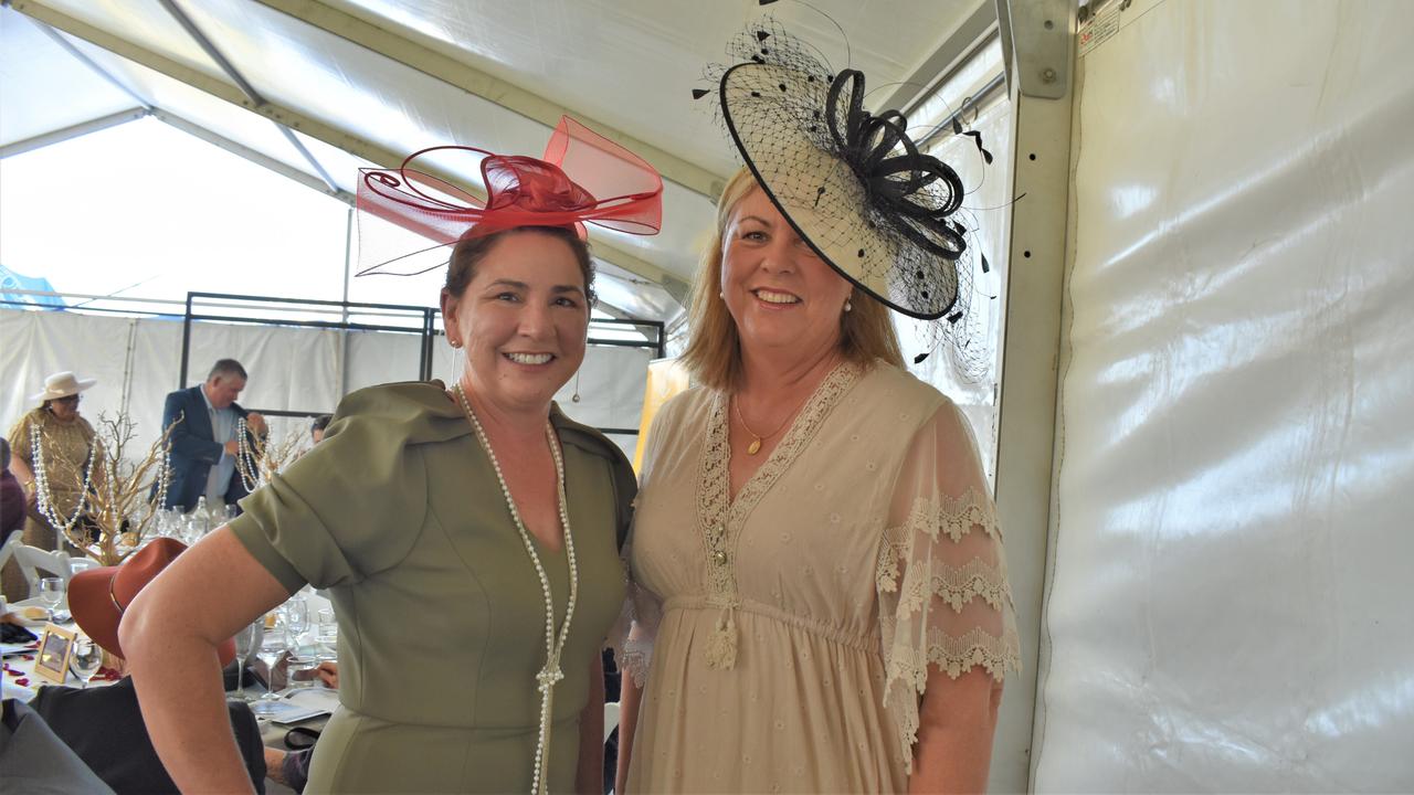 Rachel McGilvray and Kate Chapman at the 2023 Rockhampton Girls Grammar 21st Race Day.